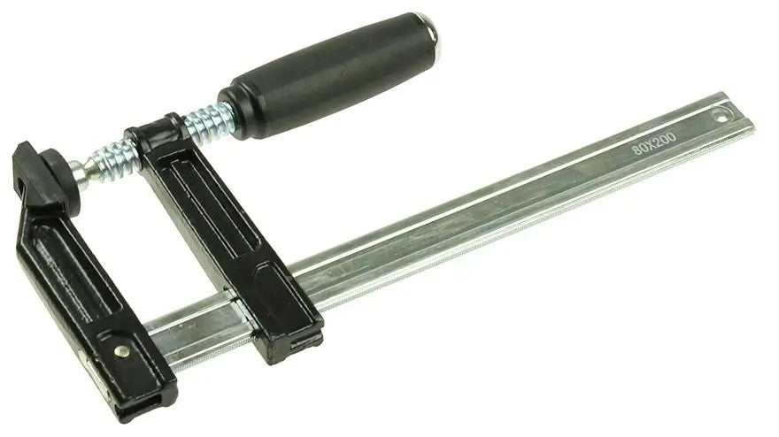 Torquata Set of 8 Quick Action F Clamps in use on woodworking project