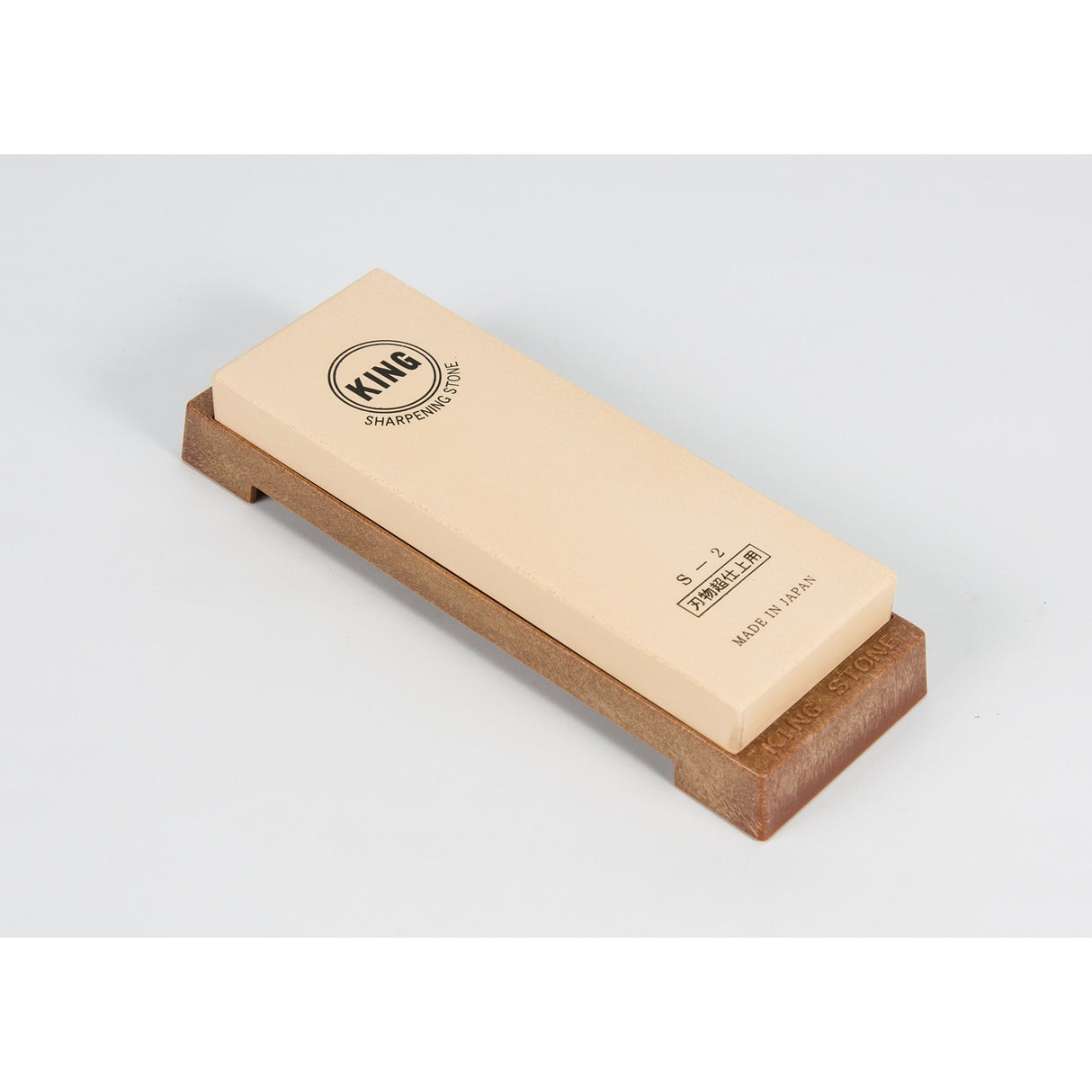 King Waterstone 6000 Grit 185 x 65mm with Base on plastic mount for easy bench use