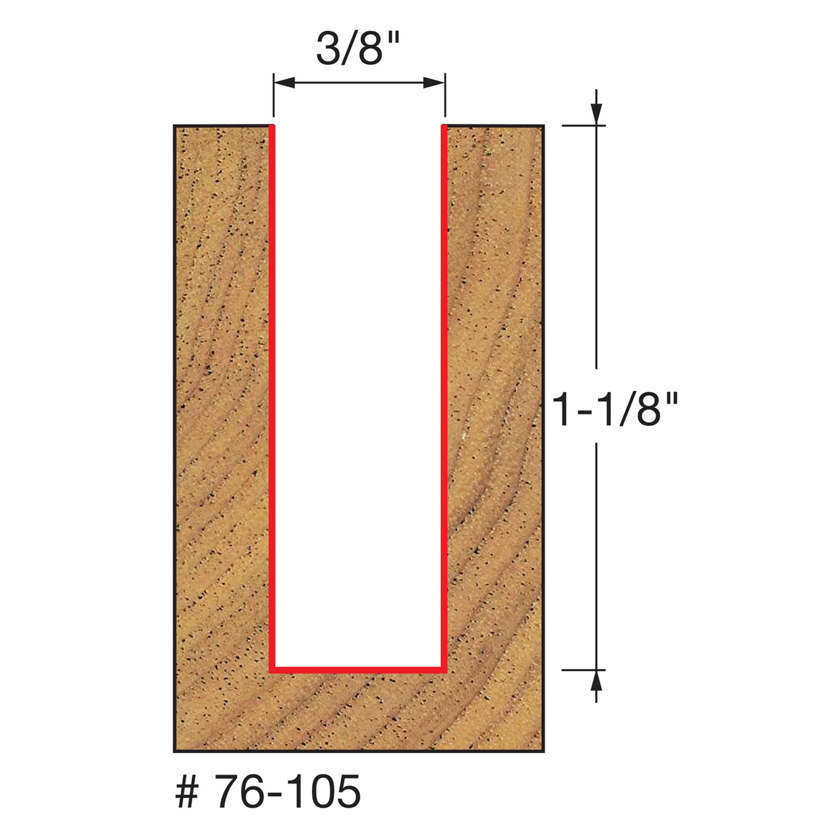 Freud Industrial Twin-Flute Spiral Downcut CNC Router Bit in use on wood piece