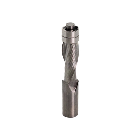 Torquata Twin Flute Long Upcut Flush Trim Spiral Router Bit in action