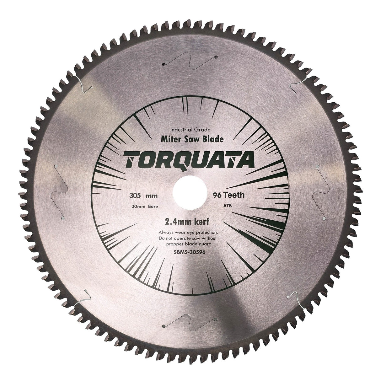Torquata 305mm fine finish circular saw blade in action, ideal for precise cuts in wood and composites