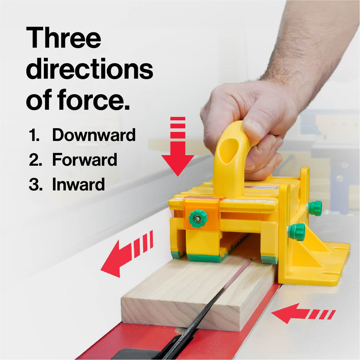 MicroJig GRR-Ripper+ 3D Push Block providing precise woodworking control and safety