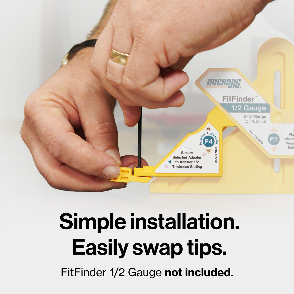 MicroJig FitFinder Upgrade Kit FN-12 and FN-12-UG in use on woodworking project
