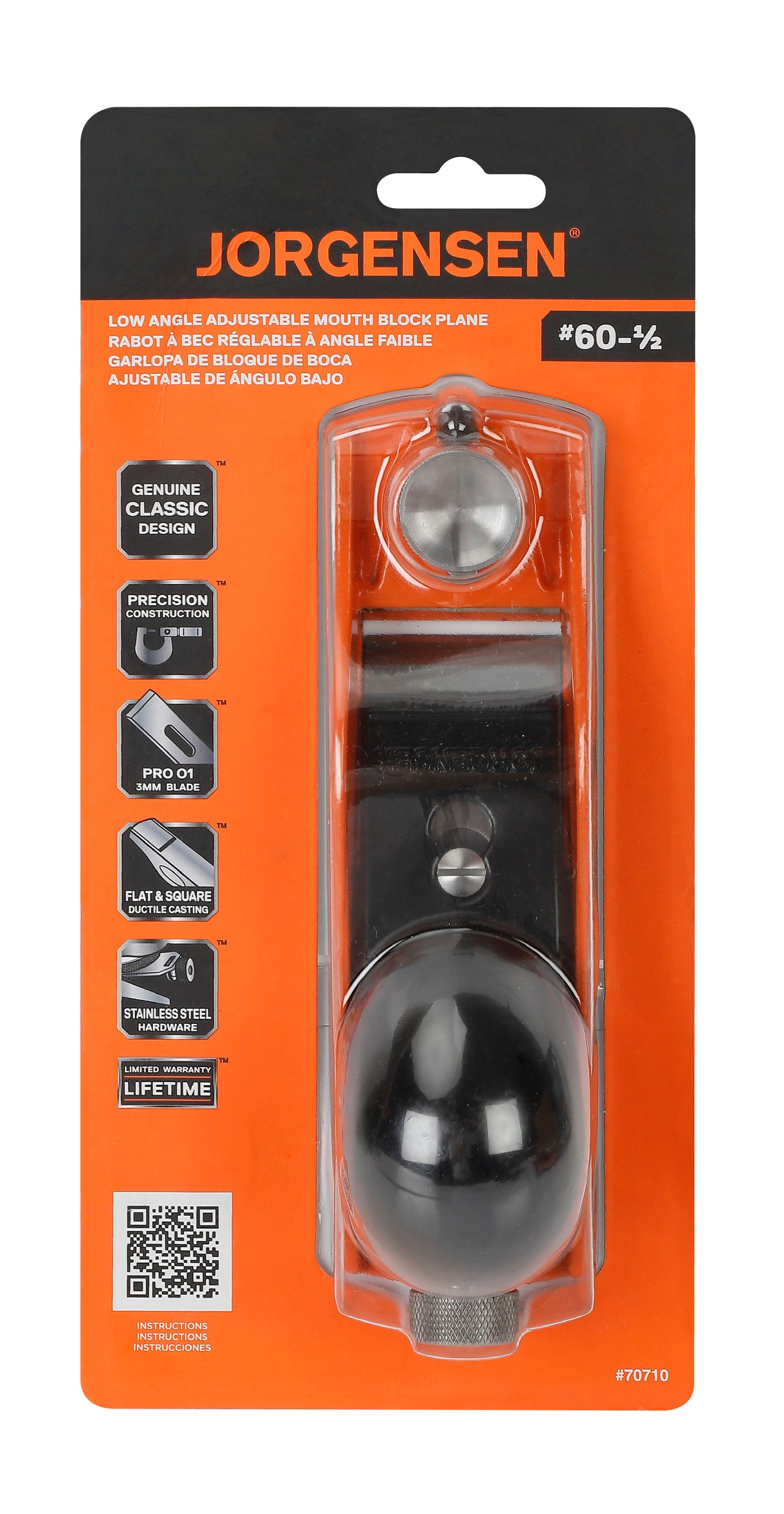 Pony Jorgensen Low-Angle Block Plane, ideal for precision woodworking with economic features