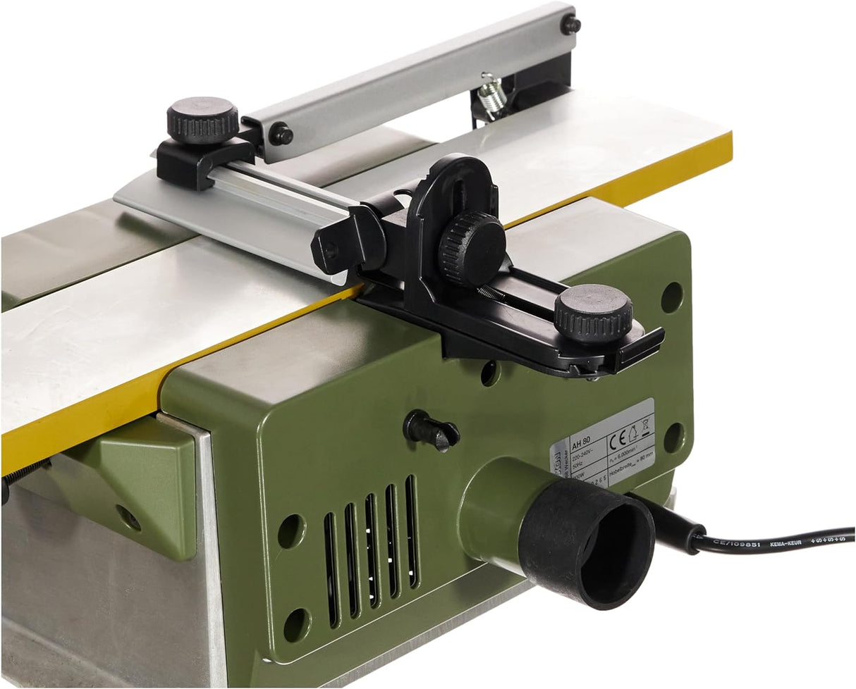 PROXXON AH-80 Micro Jointer Surface Planer 80mm blade angled view