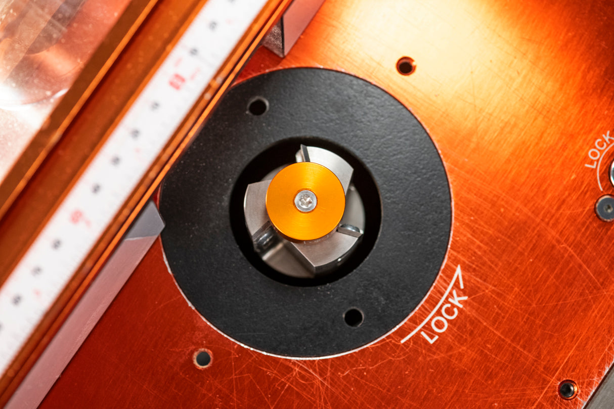 UJK 3-Wing Large Rebate Router Cutter with Metric Collars 1/2in Shank