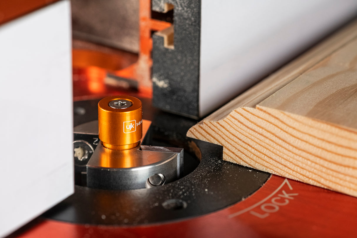 UJK 2-Wing Small Rebate Router Cutter with Metric Collars 1/2in Shank