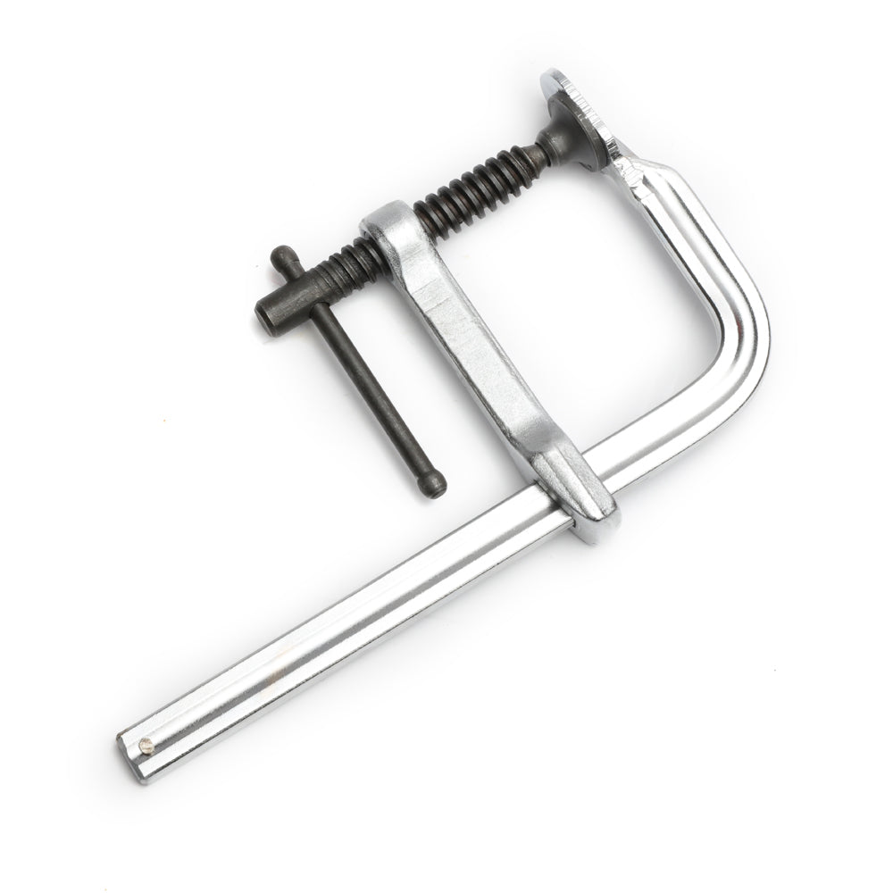 Pony Jorgensen 150mm Drop Forged Bar Clamps, Set of 4, angled view with chrome-plated rust-resistant steel bar