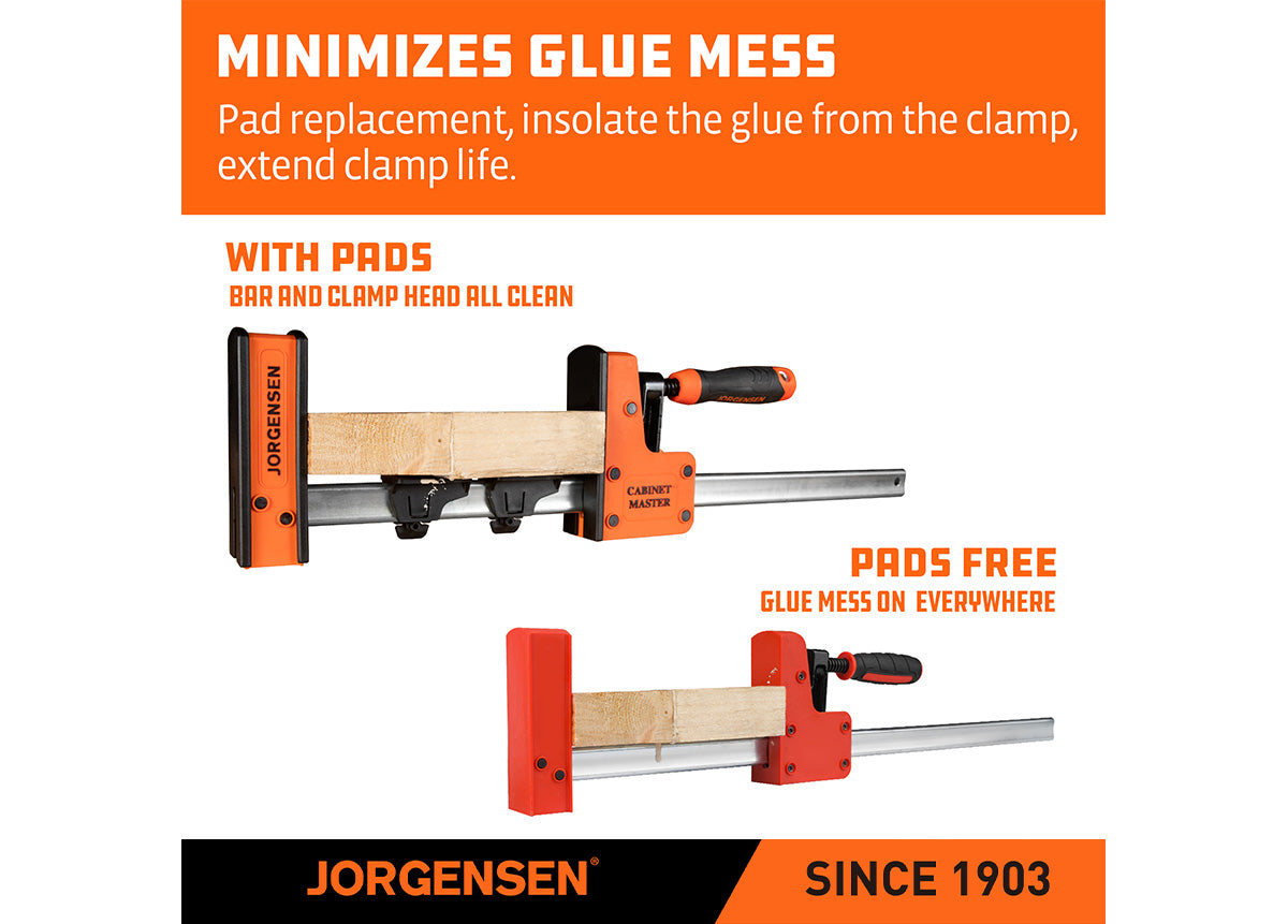 Pony Jorgensen Replacement Jaw Pads Pack of 3 for Cabinet Master Clamps