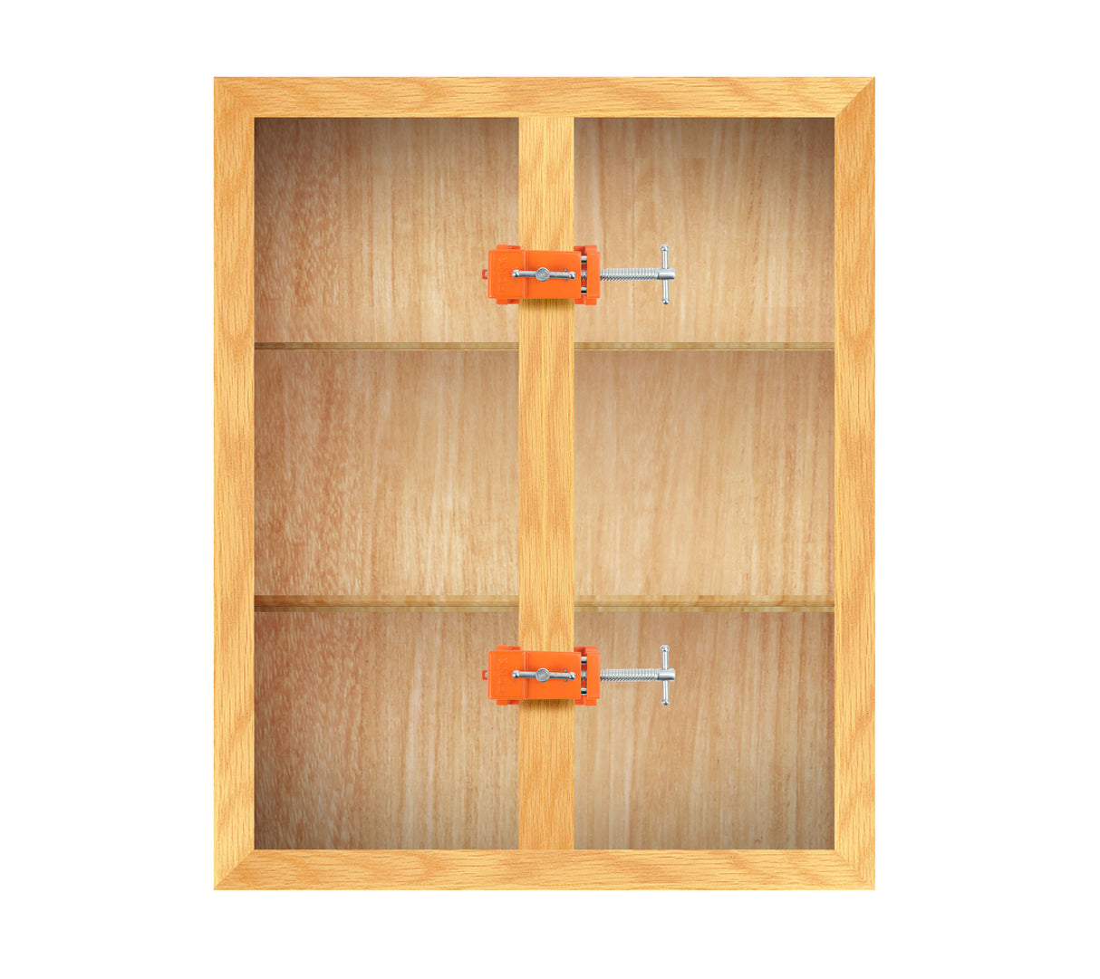 Pony Jorgensen Cabinet Claw Installation Clamp in use on face frame stile for easy cabinet installation