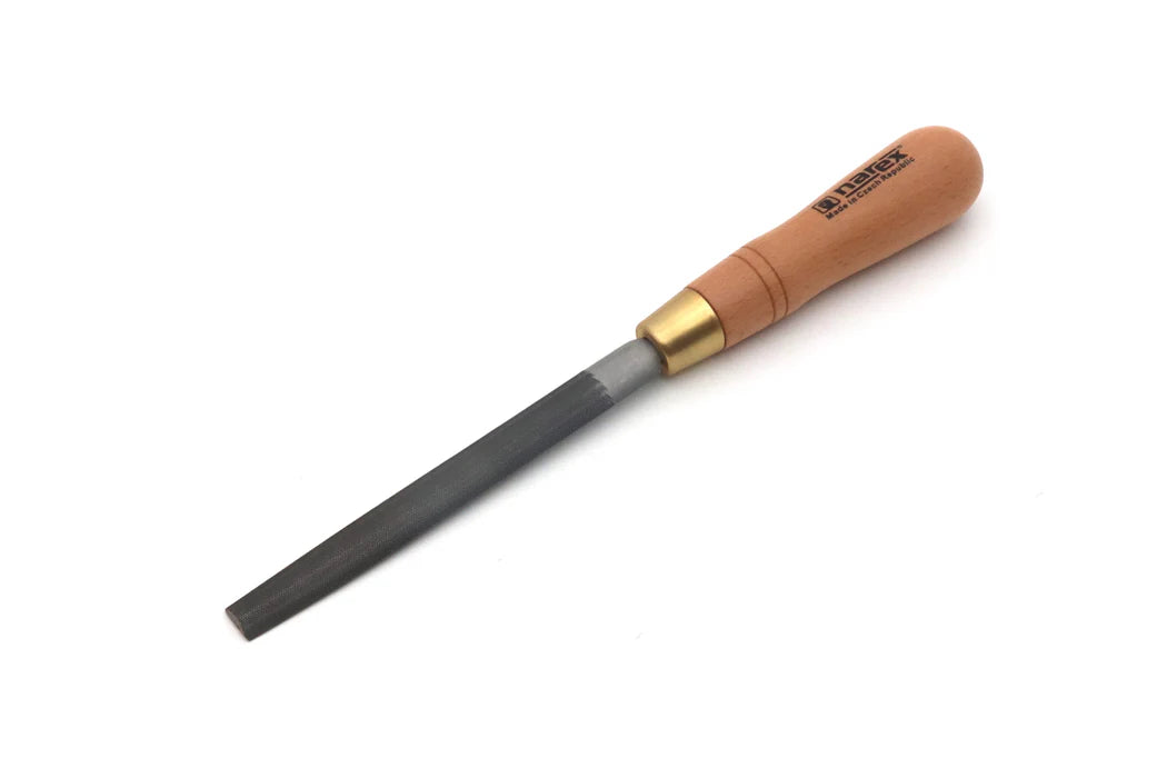 Narex Half-Round Engineers Files with Timber Handle - Double-Cut, Ideal for Wood Shaping and Smoothing