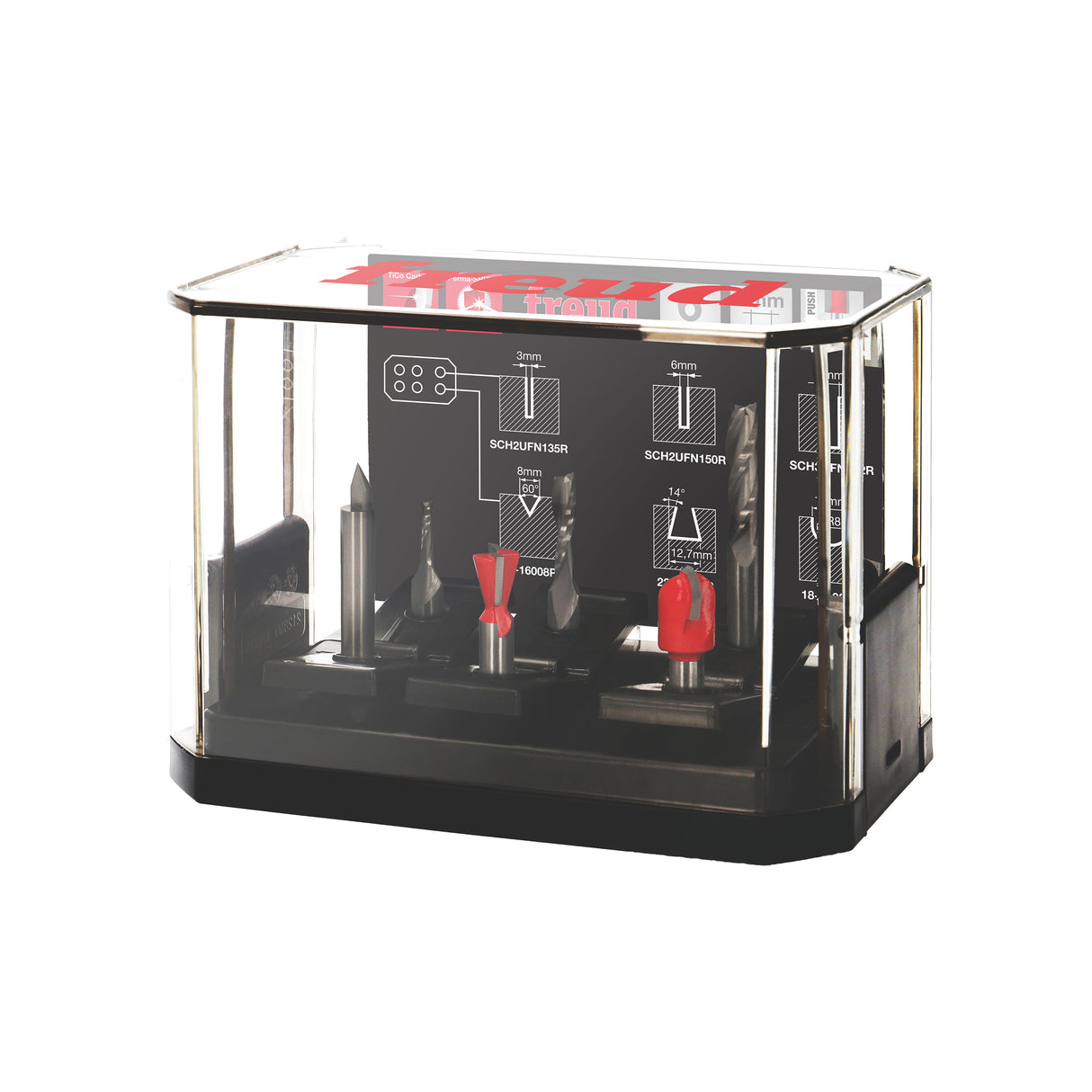 Freud 6-Piece Shaper Mix CNC Router Bit Set 8mm Shank