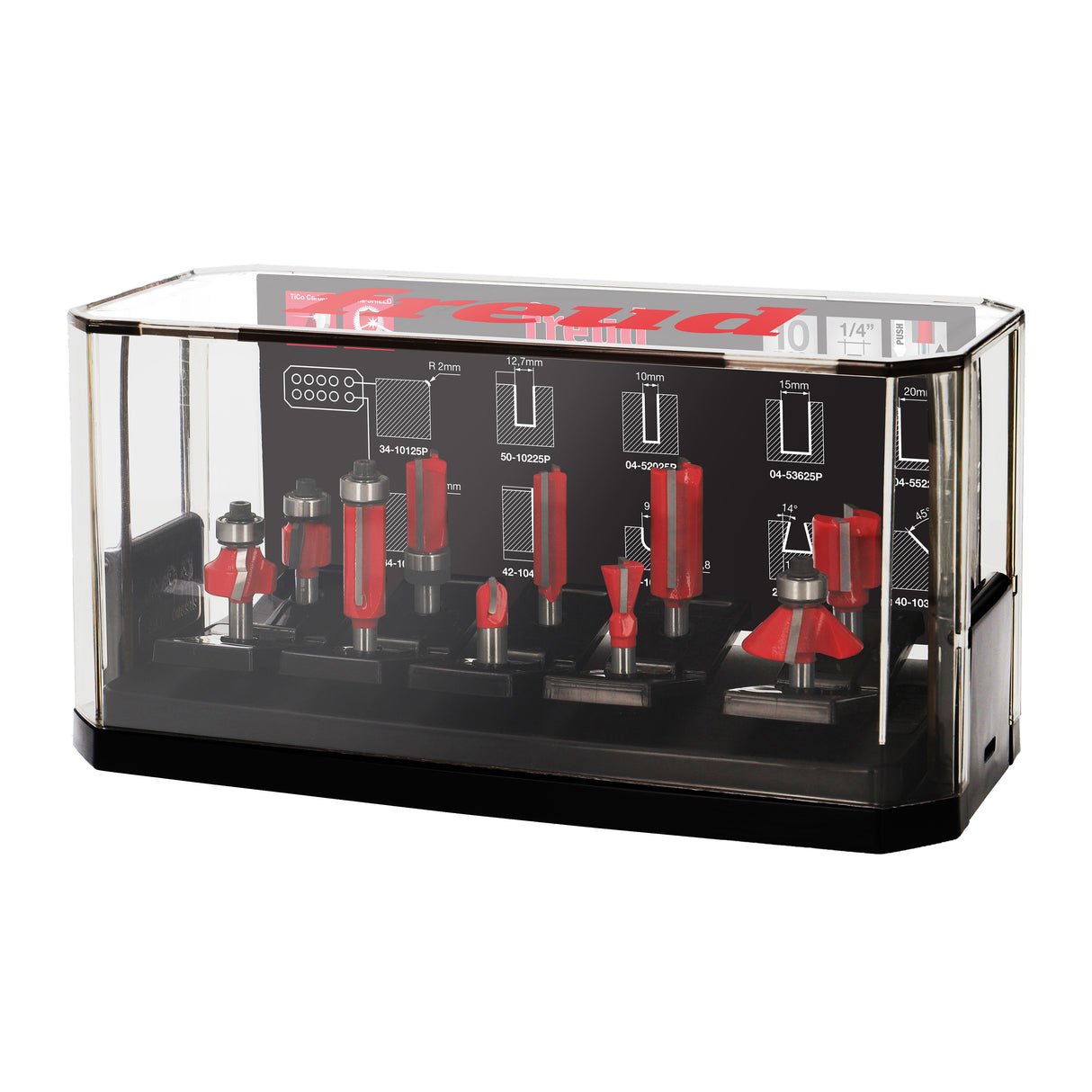 Freud 10-Piece Advanced Mix Router Bit Set 1/4in Shank