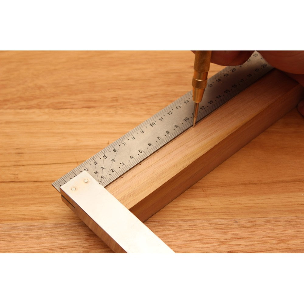 Automatic Centre Punch with 98mm long brass handle and 25mm hardened steel point