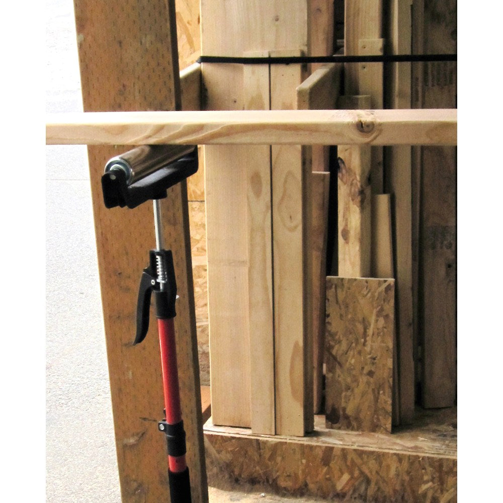 FastCap 3rd Hand Upper Hand 12in Stainless Steel Support Roller Accessory in use with machinery