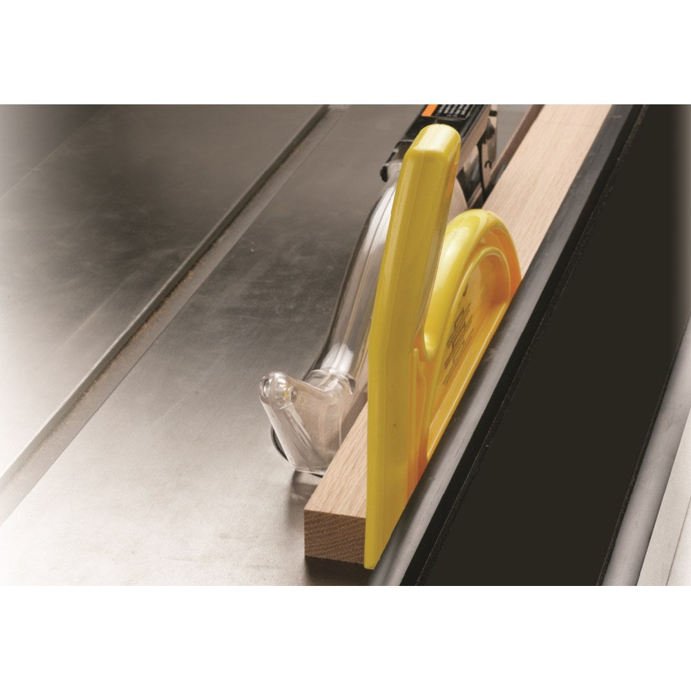 Milescraft PushStick Rear Hook Tall Handle TPE Base in use