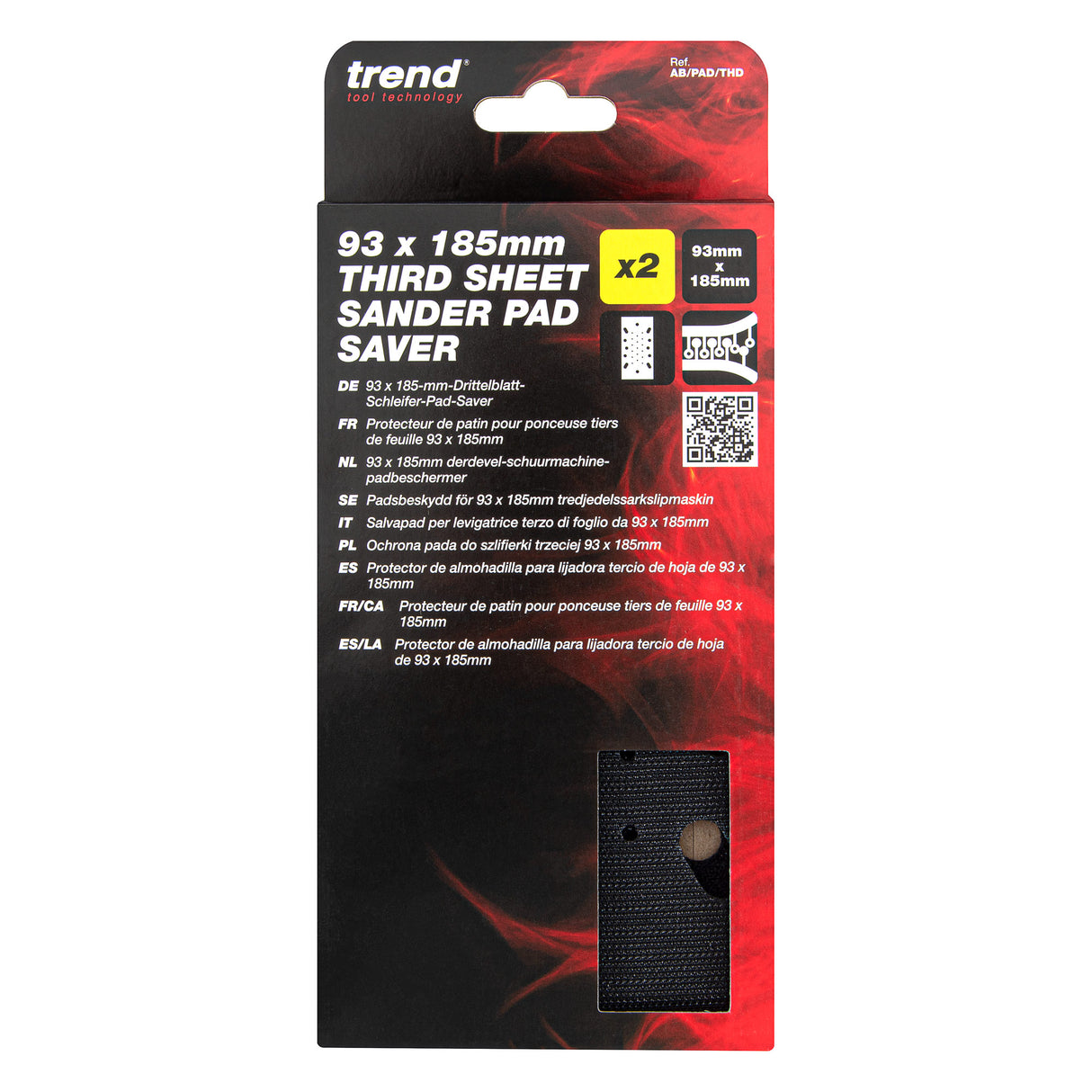 Trend Third Sheet Sander Pad Saver 93 x 185mm Pack of 2