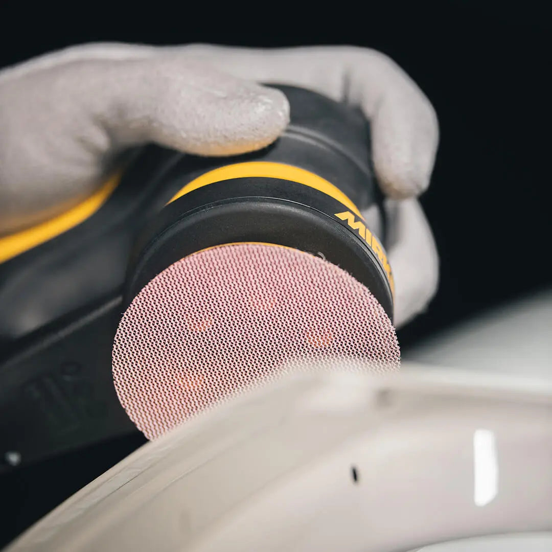 Mirka Abranet Ace Ceramic Sanding Discs 77mm Mixed Coarse Pack of 50, showing a variety of coarse grit sanding discs