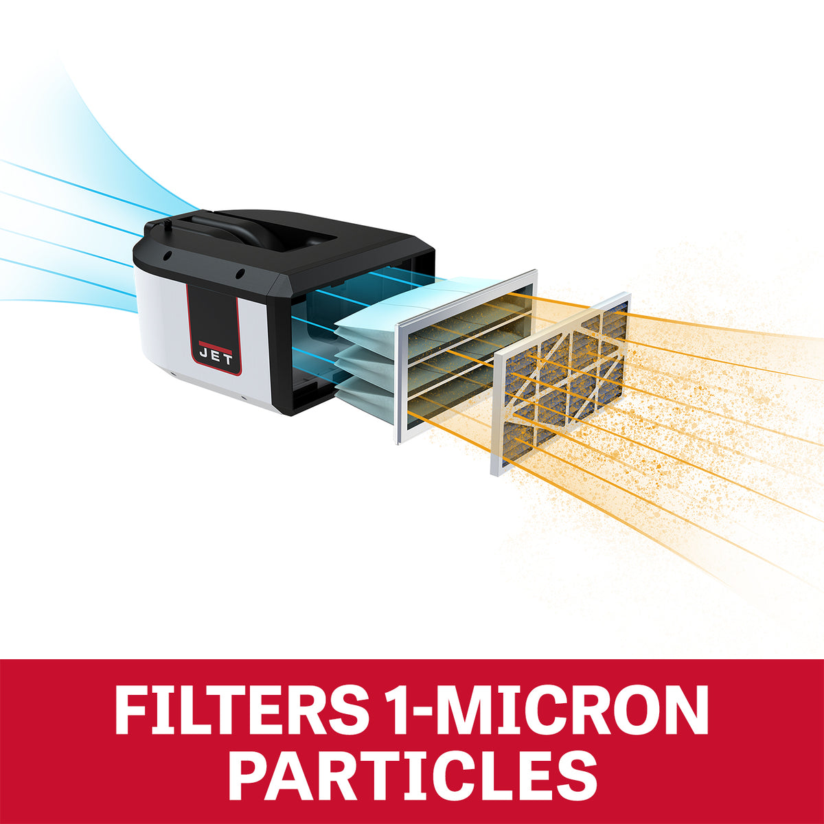 JET Tools 1000CFM Air Filter Remote Room Cleaner