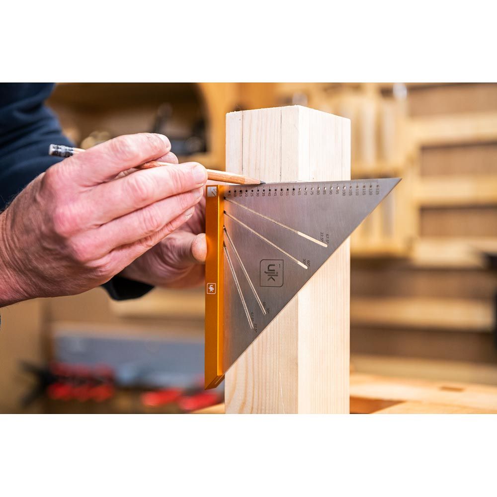 UJK Set of 2 Compact Angle Squares 75 & 125mm - Stainless Steel and Aluminium, Australian Woodworking Tools