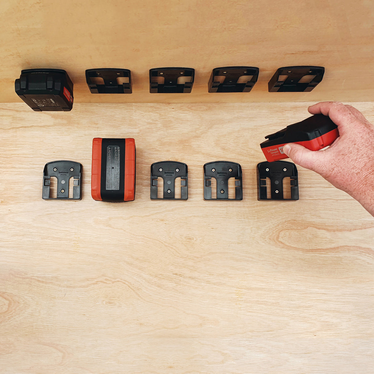 StealthMounts CAS Cordless Alliance System Battery Mounts Pack of 6 Black
