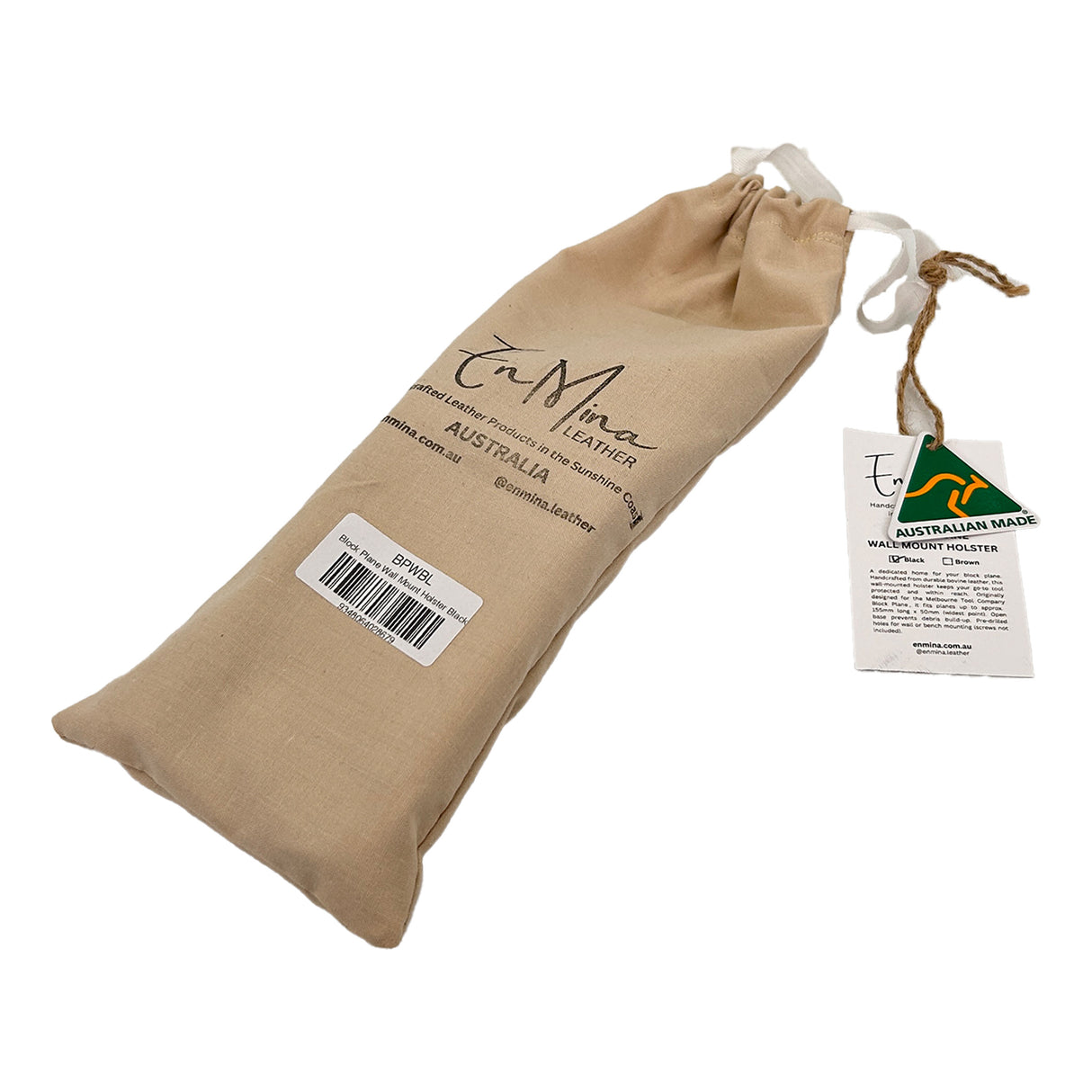 En Mina Wall Mounted Leather Block Plane Holster