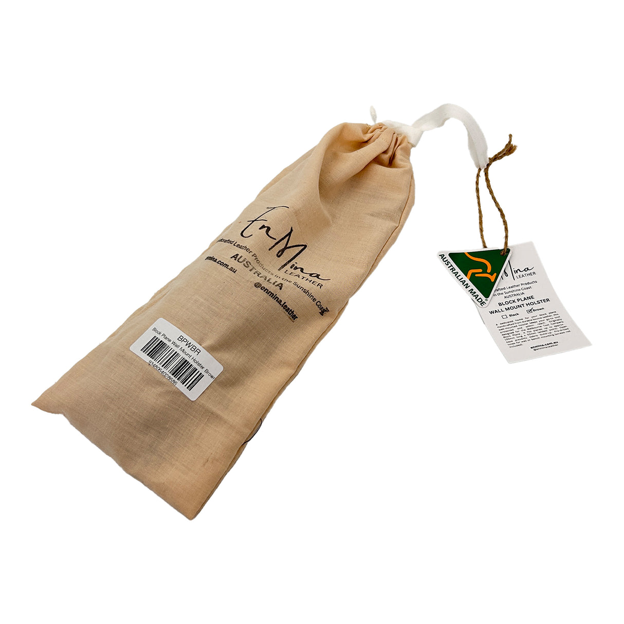 En Mina Wall Mounted Leather Block Plane Holster