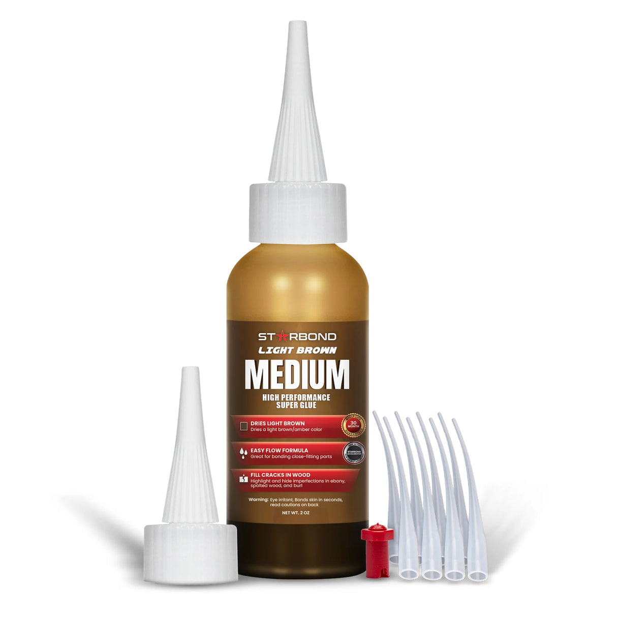 Starbond Light Brown Medium CA Super Glue 2oz
