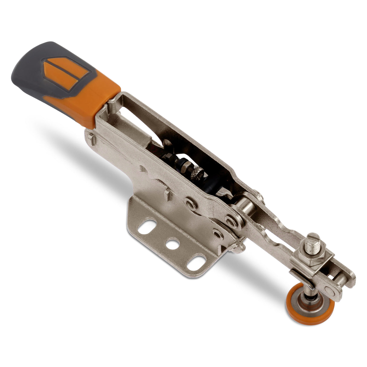 BORA Tool Small Toggle Clamp in action with horizontal clamping lever