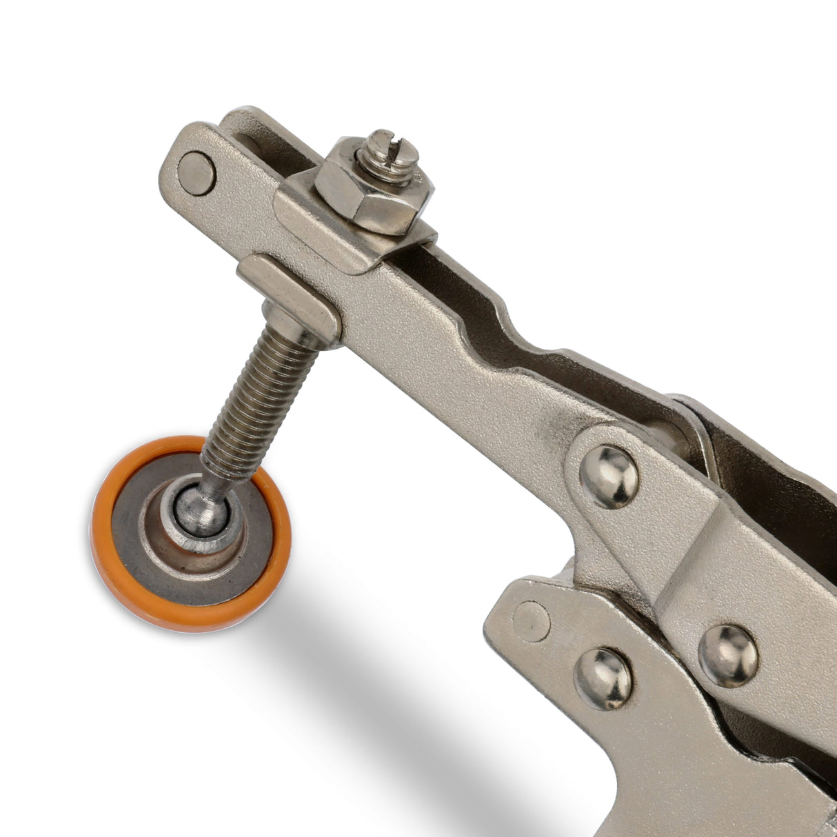 BORA Tool Large Toggle Auto Adjust Clamp in action on woodworking project