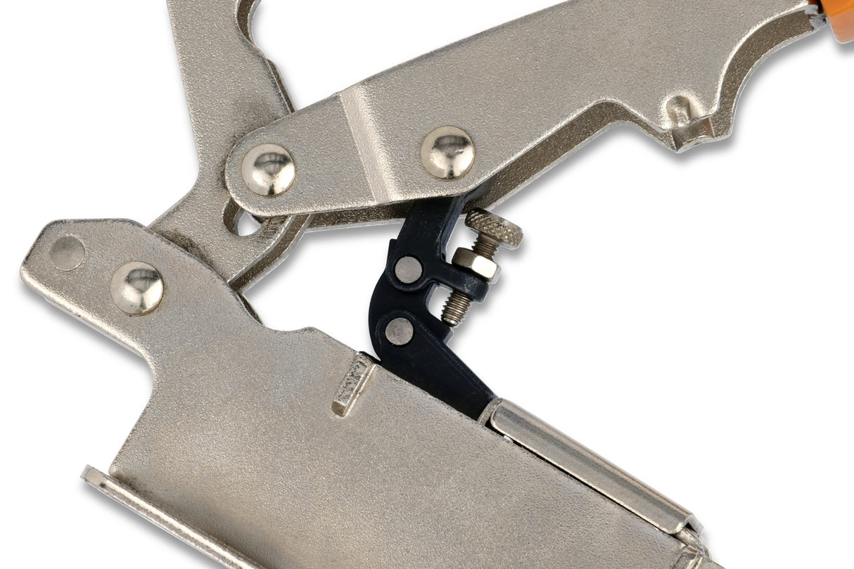 Adjustable horizontal toggle clamp for woodworking, with 60mm travel, from BORA Tools