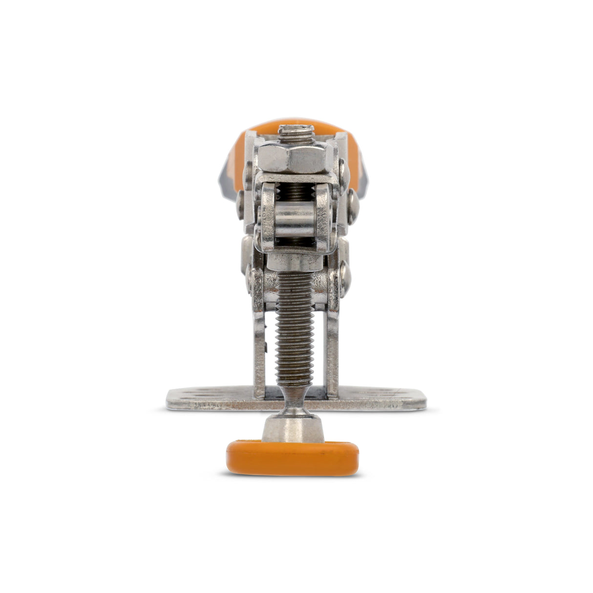 BORA Tool Large Auto Adjust Horizontal Toggle Clamp in action, showing robust adjustment mechanism