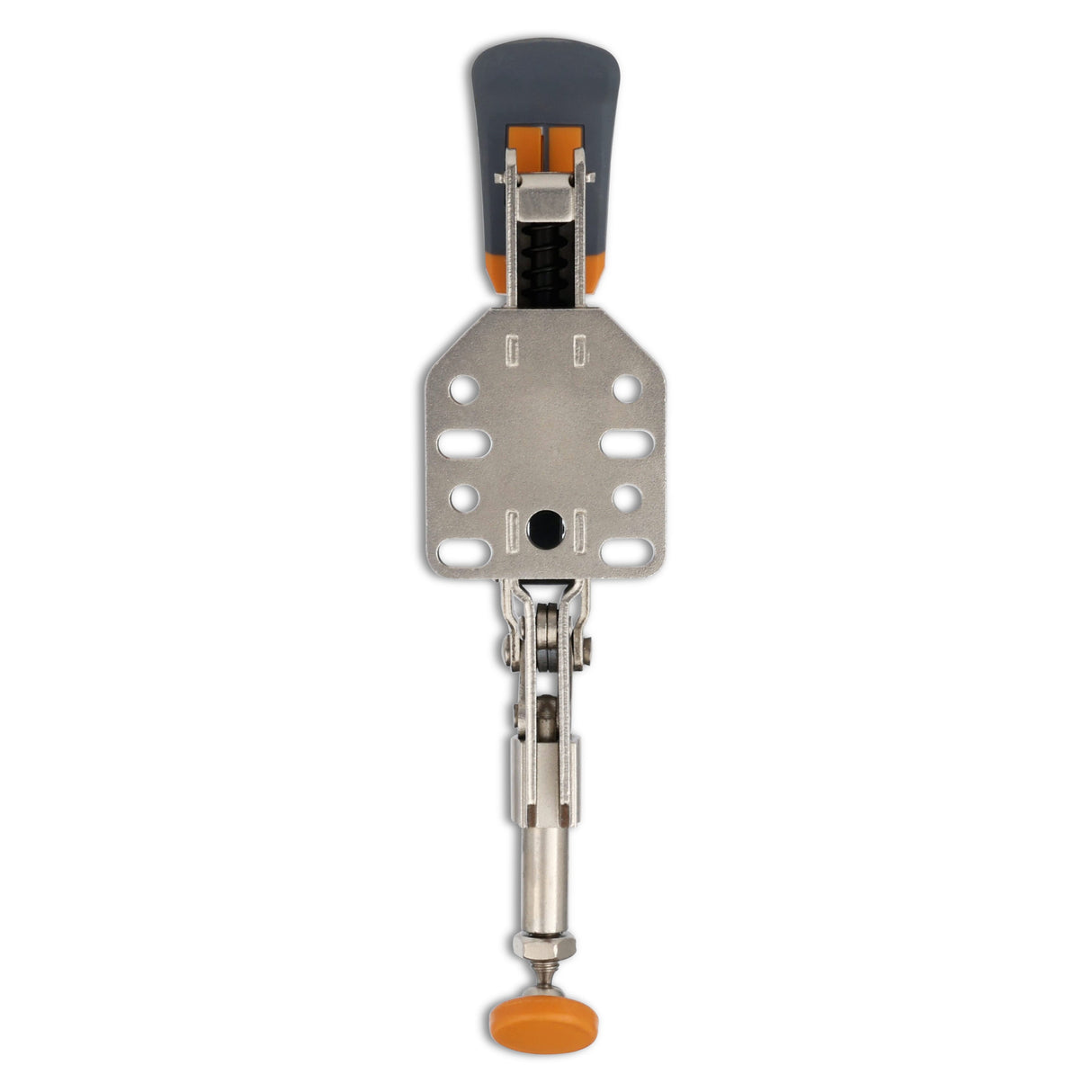 BORA Tool Large Auto Adjust Inline Toggle Clamp showing adjustable clamping mechanism in action