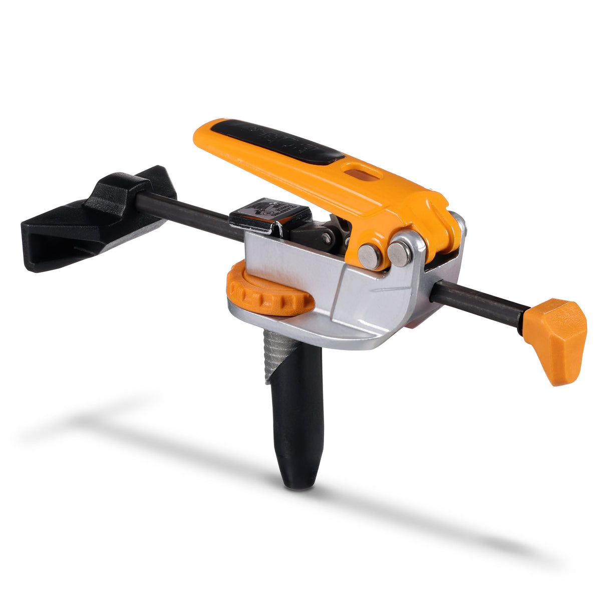 BORA Tool Dog Hole Auto Adjust Inline Toggle Clamp 90mm Reach, side clamping pivot design