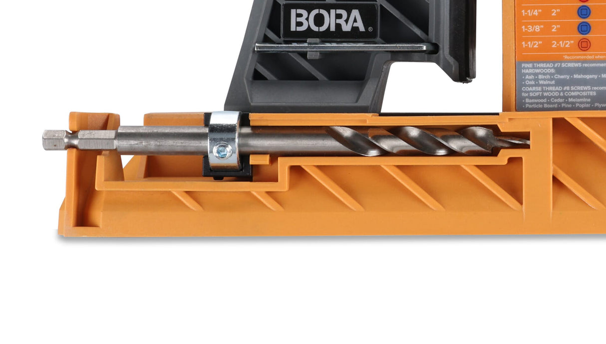 BORA Tool Pocket Hole Jig 9.5mm Hex Shank Drill Bit for Pocket Hole Joinery