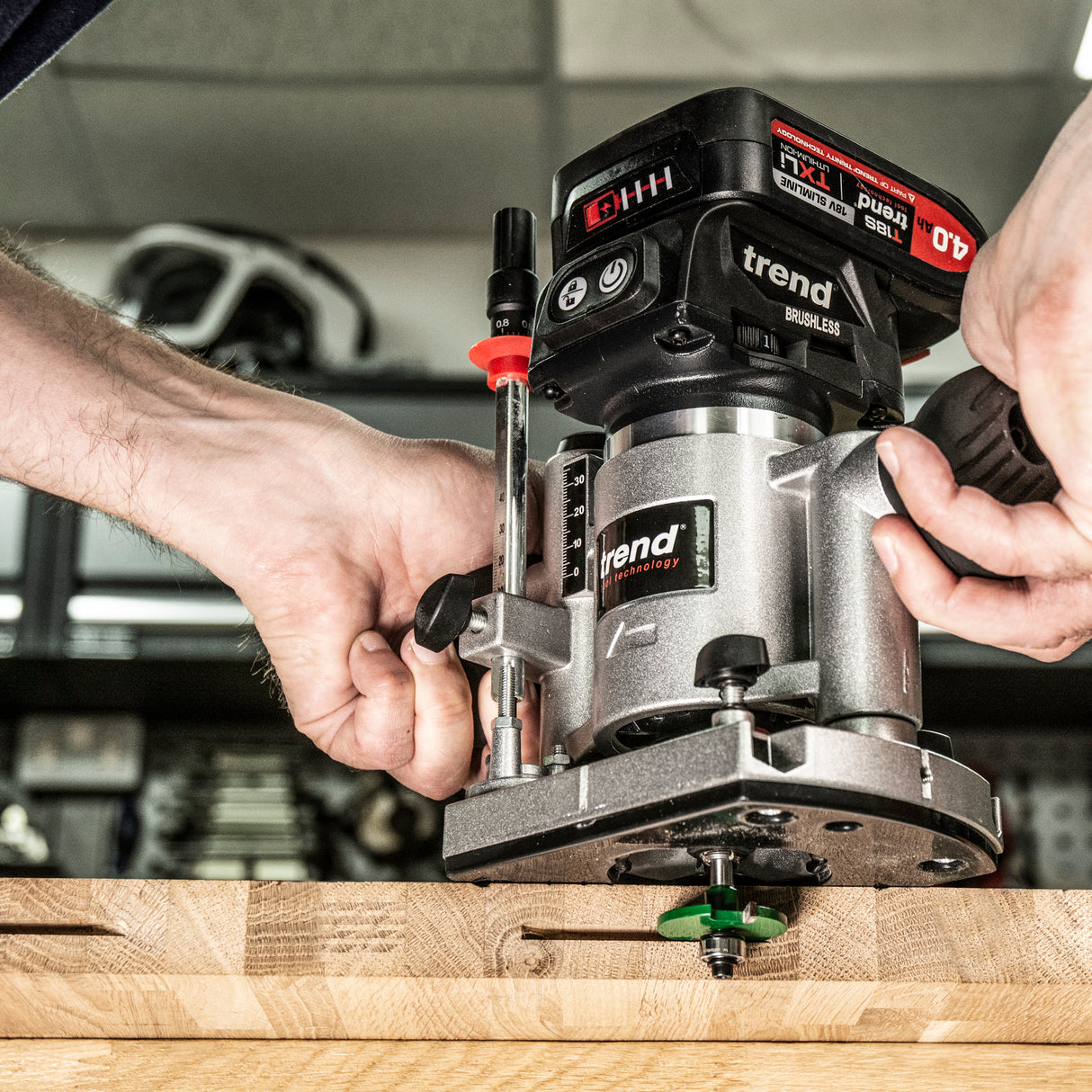 Trend Biscuit Jointer Bit with Bearing Set 4mm x 37.2mm 1/4in Shank
