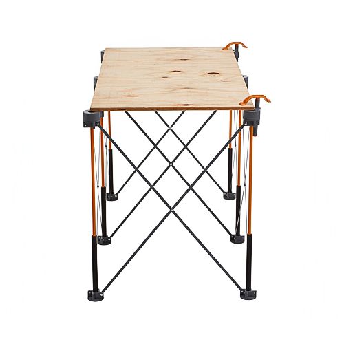 BORA Centipede Quick Clamps securing sheet material on work stand