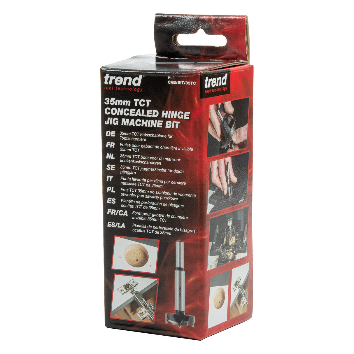 Trend 35mm TCT Bit for Concealed Euro-Style Hinge Jig
