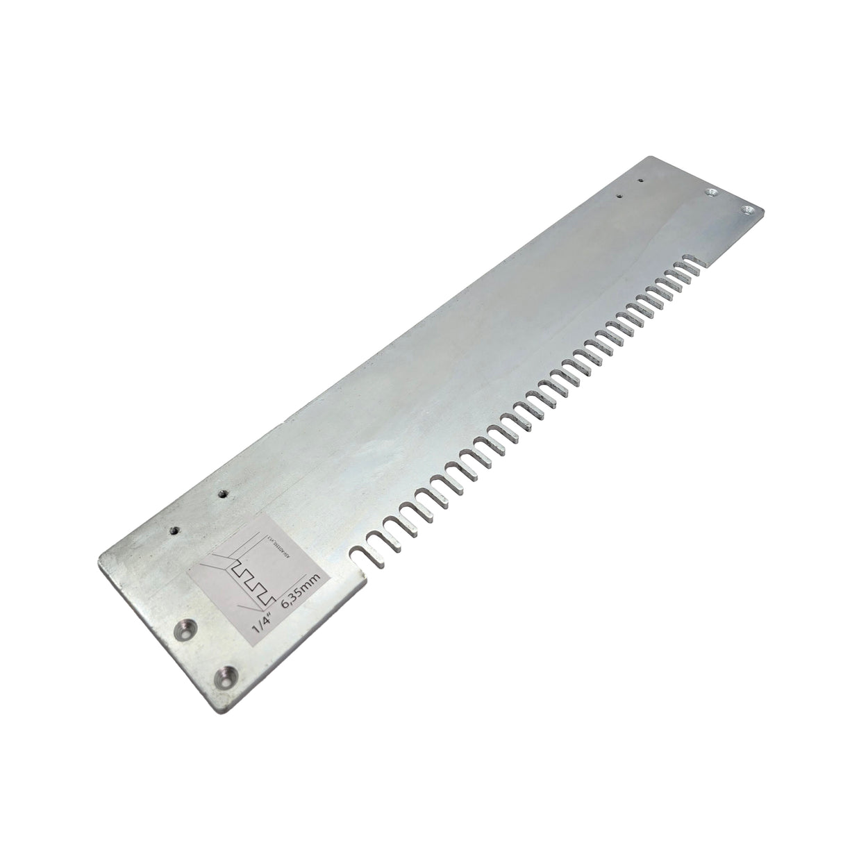 Trend 1/4in Half-Blind Template mounted on Trend 300mm Dovetail Jig. Zinc-plated steel for 8-12mm thick material