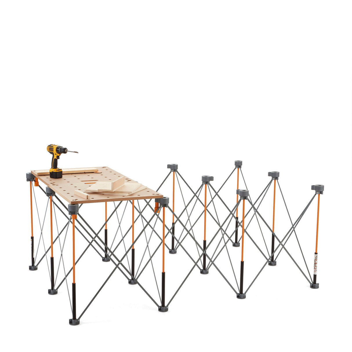 BORA Centipede Work Stand 1200x1800mm in Carry Bag, setup detail showing versatility and durability