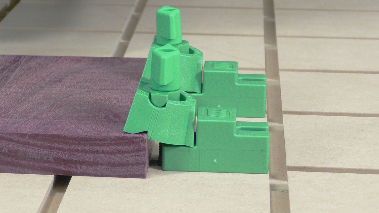 MicroJig MatchFit U-Pad Clamp 2-Piece Kit in use on woodworking project