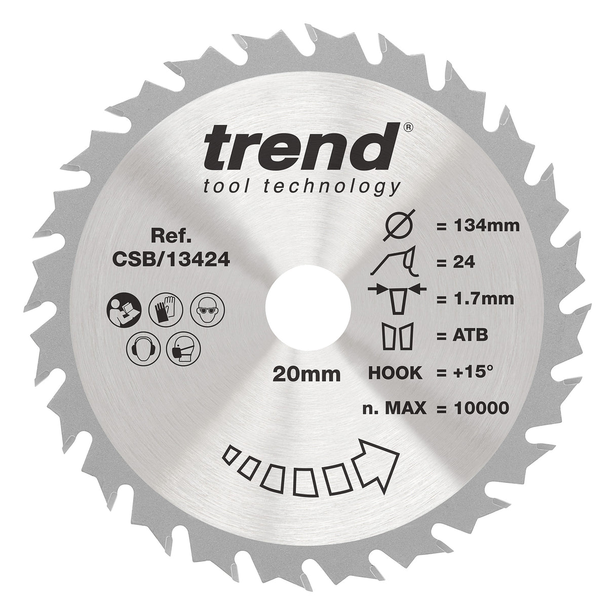 Trend 134mm x 20mm x 24T Wood Circular Saw Blade