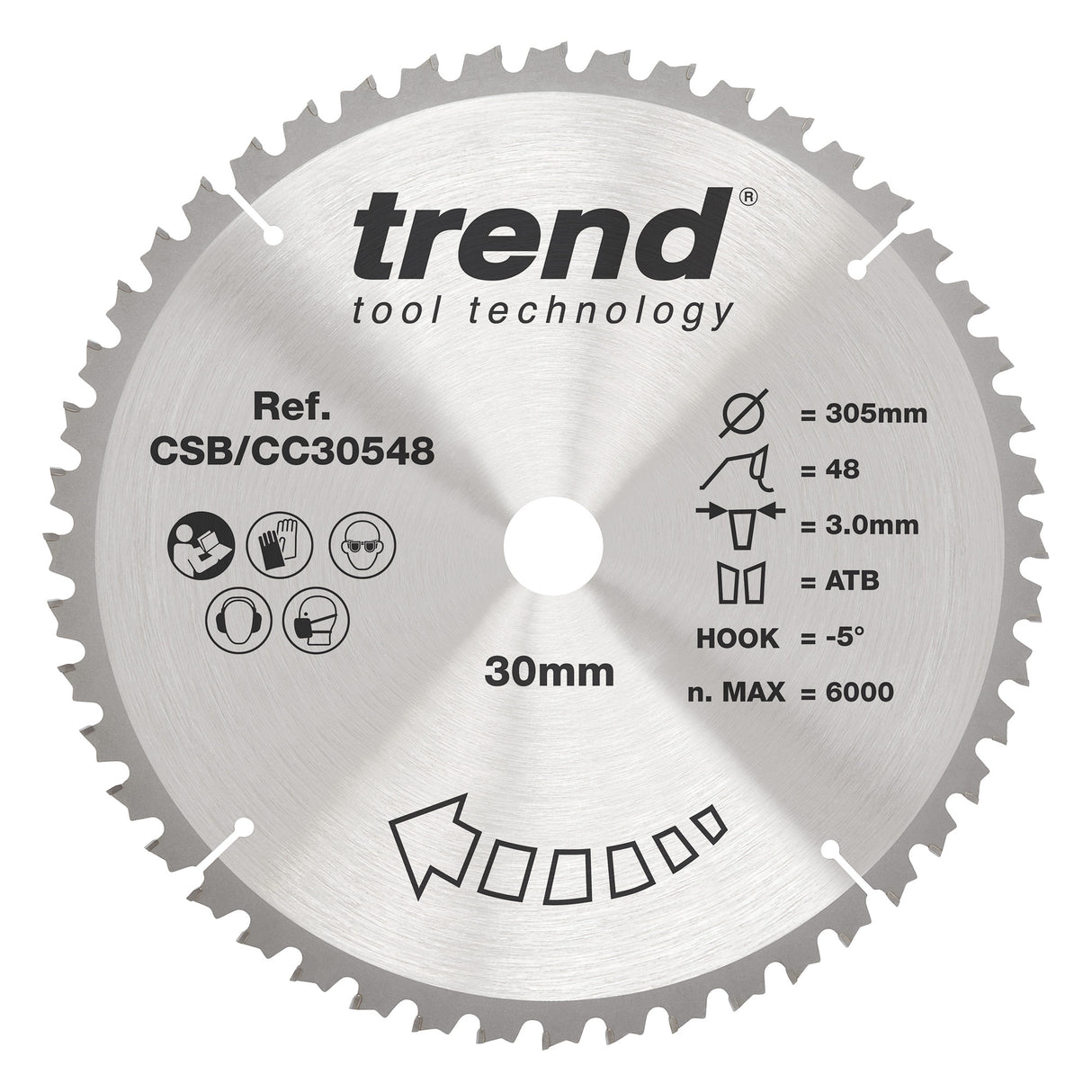 Trend 305mm x 30mm x 48T General Purpose Mitre Saw Blade
