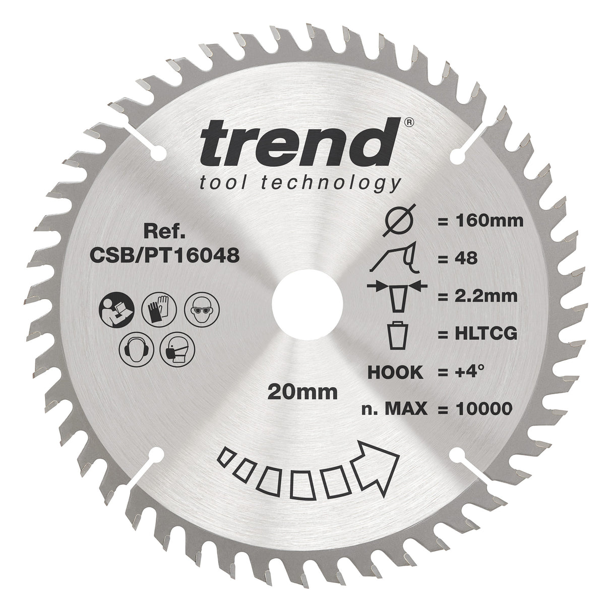 Trend 160mm x 20mm x 48T Laminate/HPL Circular Saw Blade