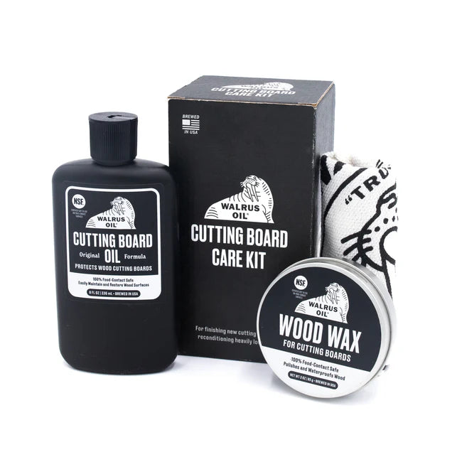 Walrus Oil Cutting Board Care Kit Food Safe for Chopping Boards