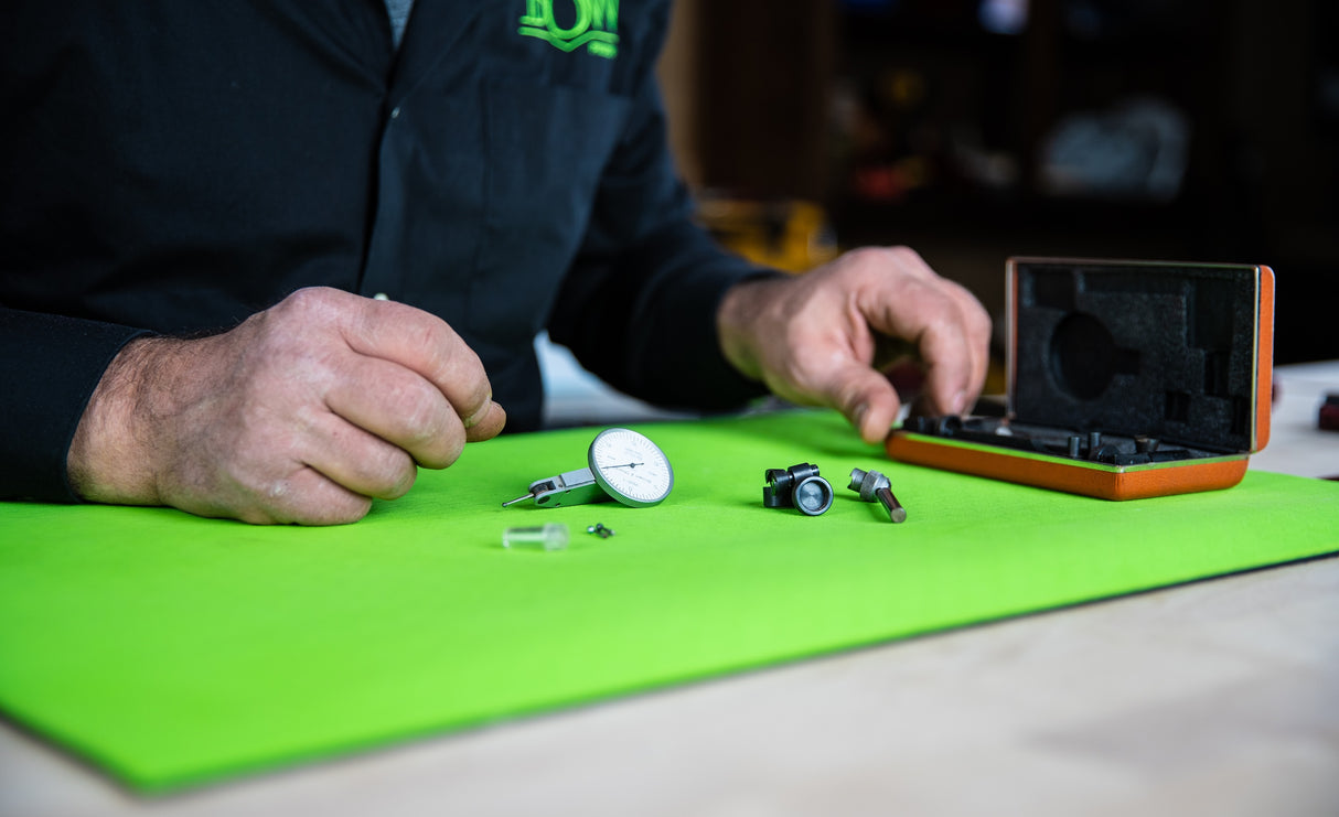 Non-Slip Bench Mat 610 x 450mm in use on workbench, organizing and securing tools for woodworking projects