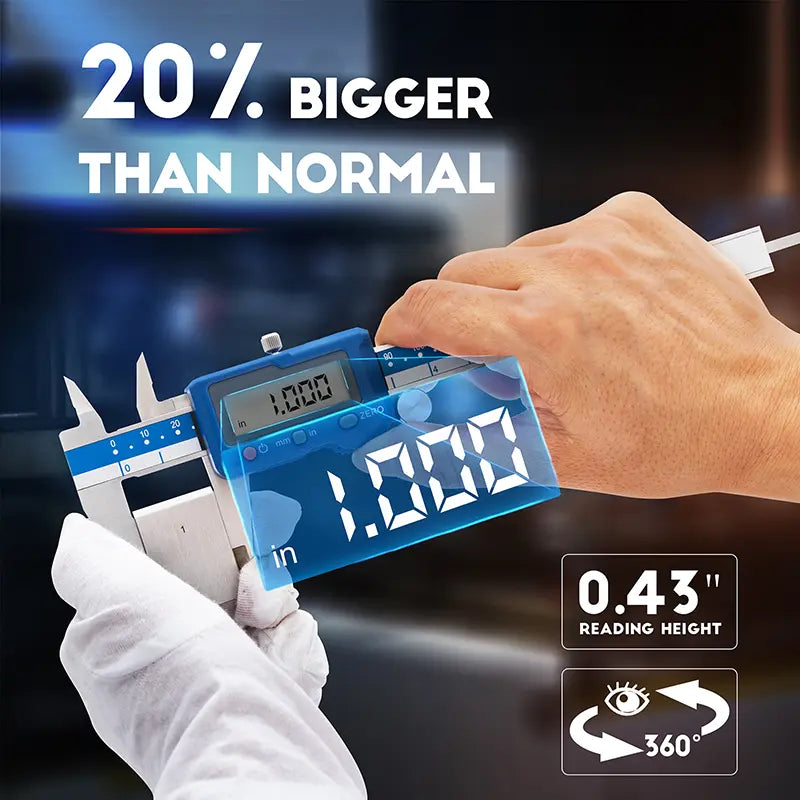 Dasqua Digital Vernier Caliper 300mm 12in Long Metric & Imperial in protective case on wooden workbench