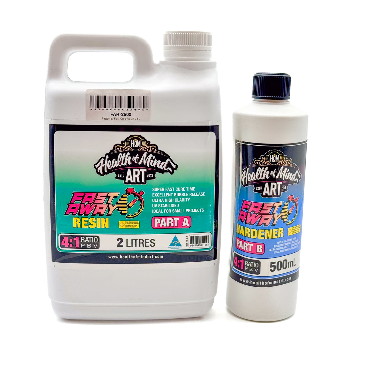 Fastaway Fast Cure Resin for Casting - Crystal clear, fast-curing epoxy resin with UV stability and air release properties