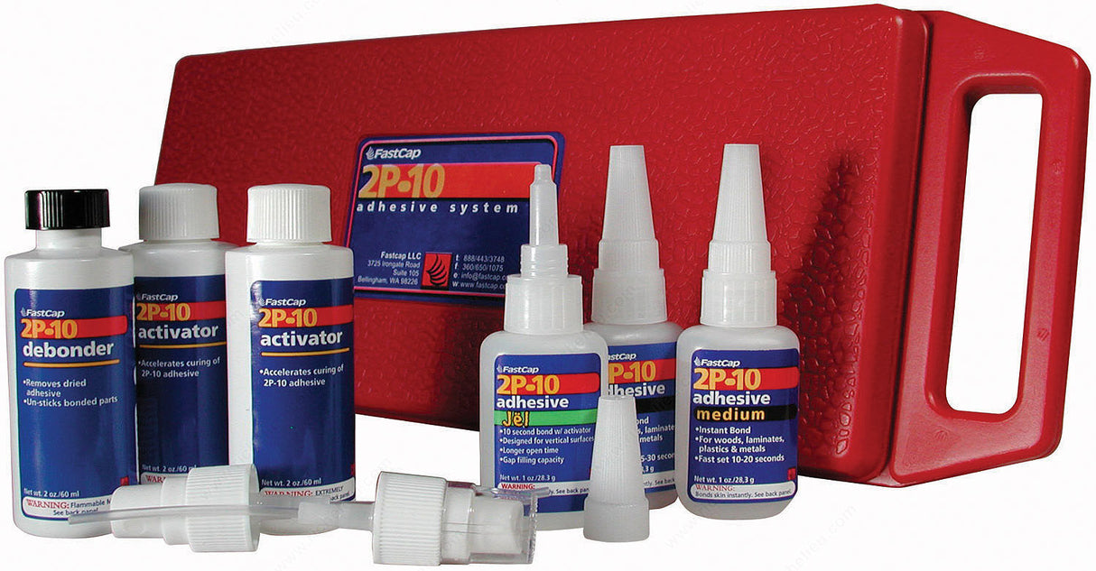 FastCap 2P-10 Super Glue Starter Set in Case with various adhesives and accessories