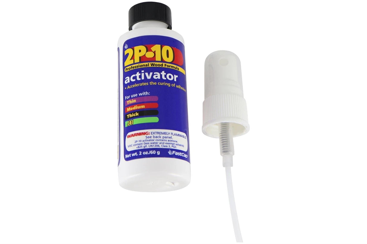 FastCap Australian woodworking tools store: FastCap 2P-10 Super Glue Activator Pump Bottle detail shot